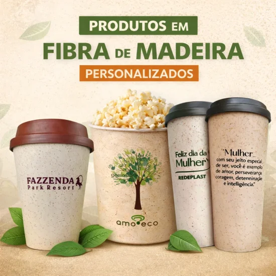 Produtos Sustentáveis em Fibra de Madeira para Brindes Temáticos Produtos Sustentáveis em Fibra de Madeira para Brindes Temáticos