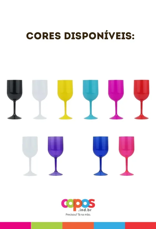 Taça de Vinho borda metalizada Taça de Vinho borda metalizada